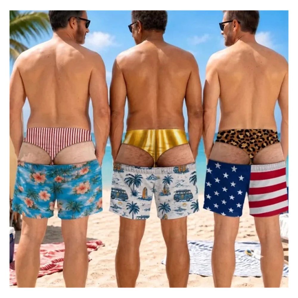 Men'S Grooming Products - Men Fun Hip Print Swim Trunks,