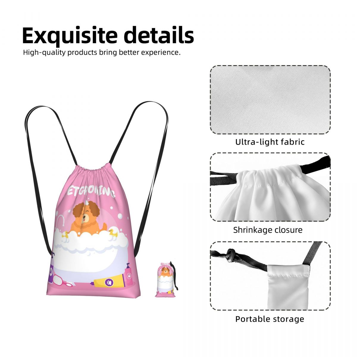 Pet Grooming For Dogs And Cats - Men'S Grooming Bag recension och pris