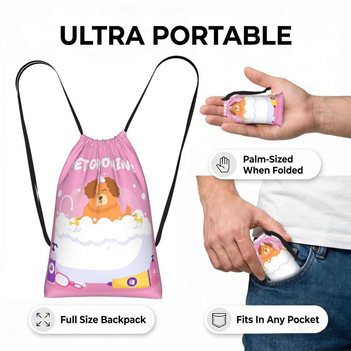 Pet Grooming For Dogs And Cats - Men'S Grooming Bag recension och pris