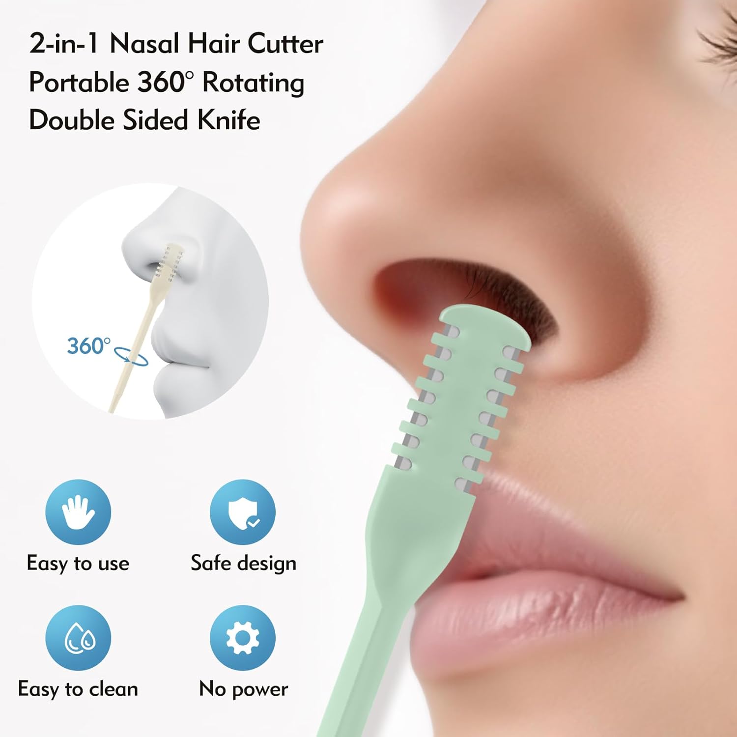 5/20/50Pcs 2-in-1 Nasal Cutter - Men'S Grooming Scissors recension och pris
