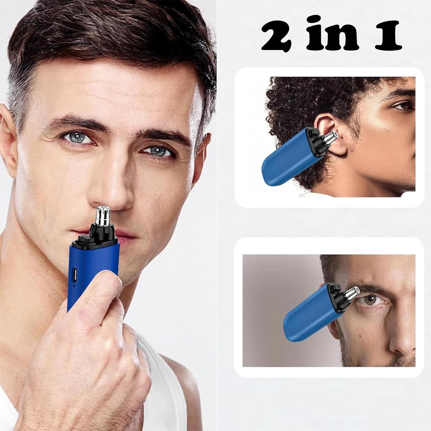 Nose Ear Hair Trimmer USB Rech - Men'S Grooming Scissors recension och pris