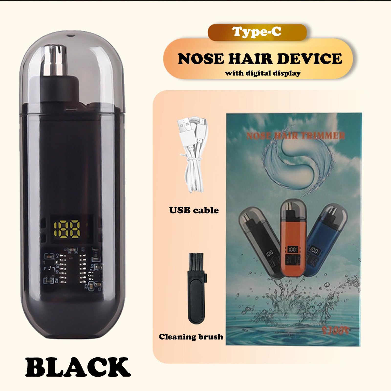 Nose Ear Hair Trimmer USB Rech - Men'S Grooming Scissors recension och pris