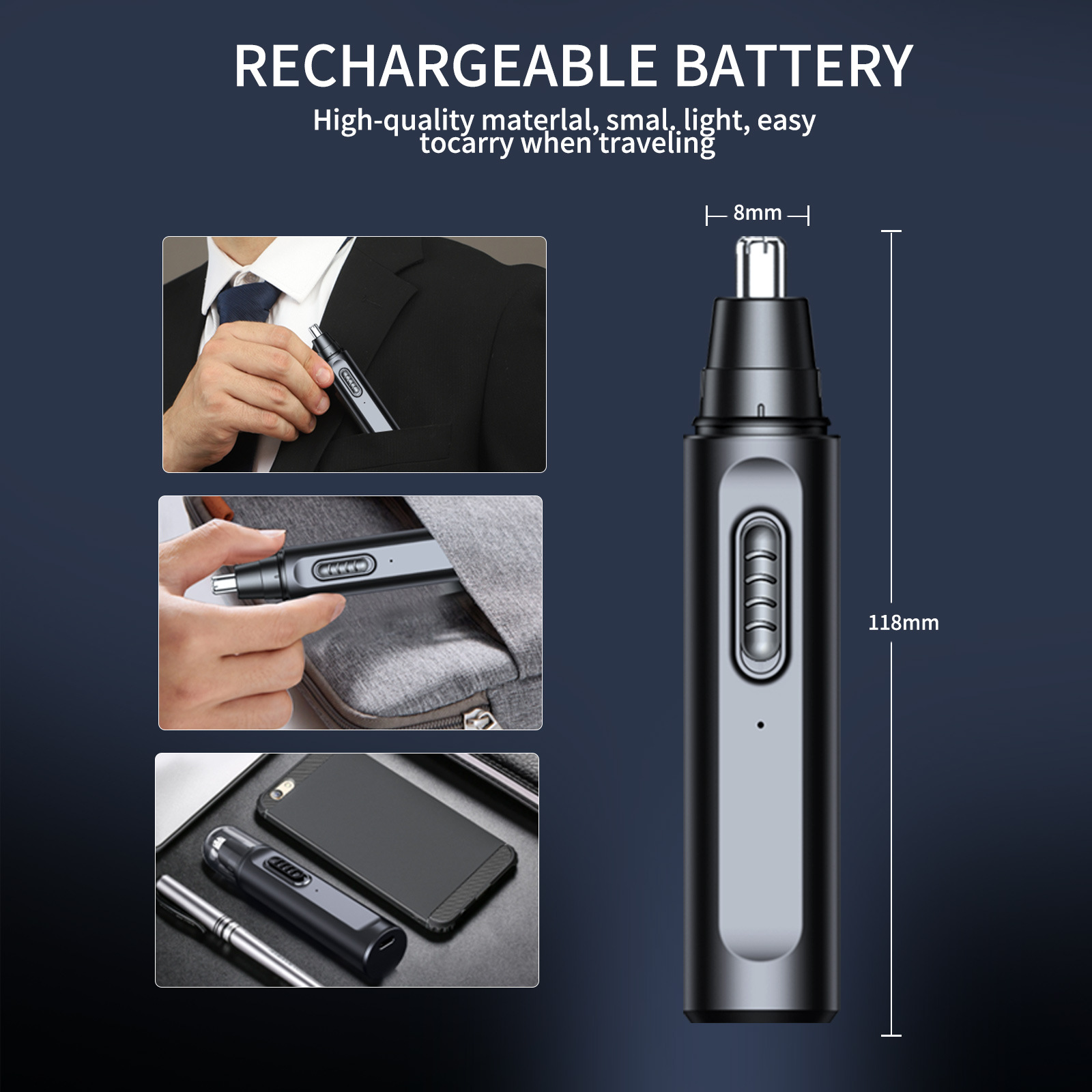 Nose Hair Trimmer for Men Elec - Men'S Grooming Scissors recension och pris