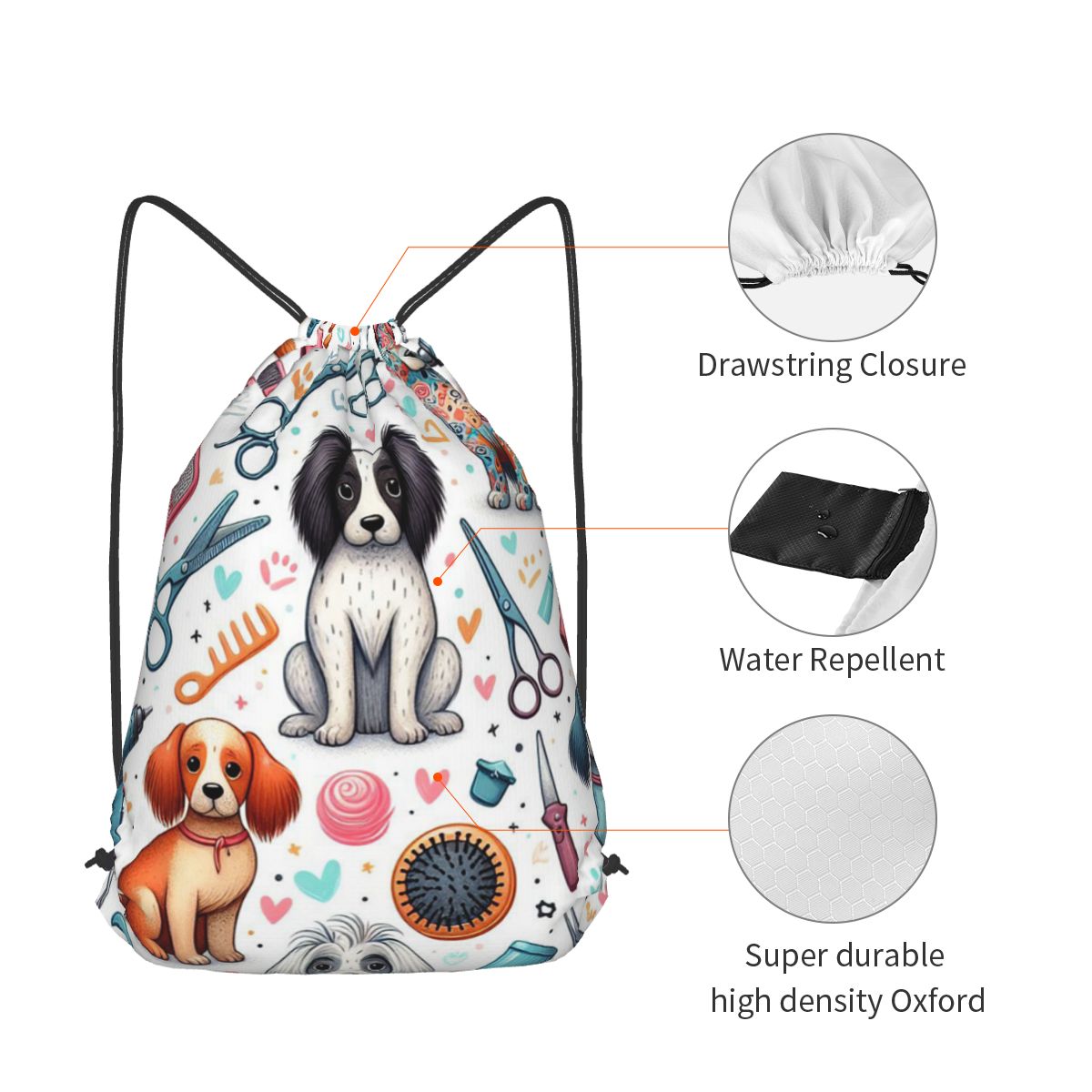 Dog Grooming Printed Backpacks - Men'S Grooming Bag recension och pris
