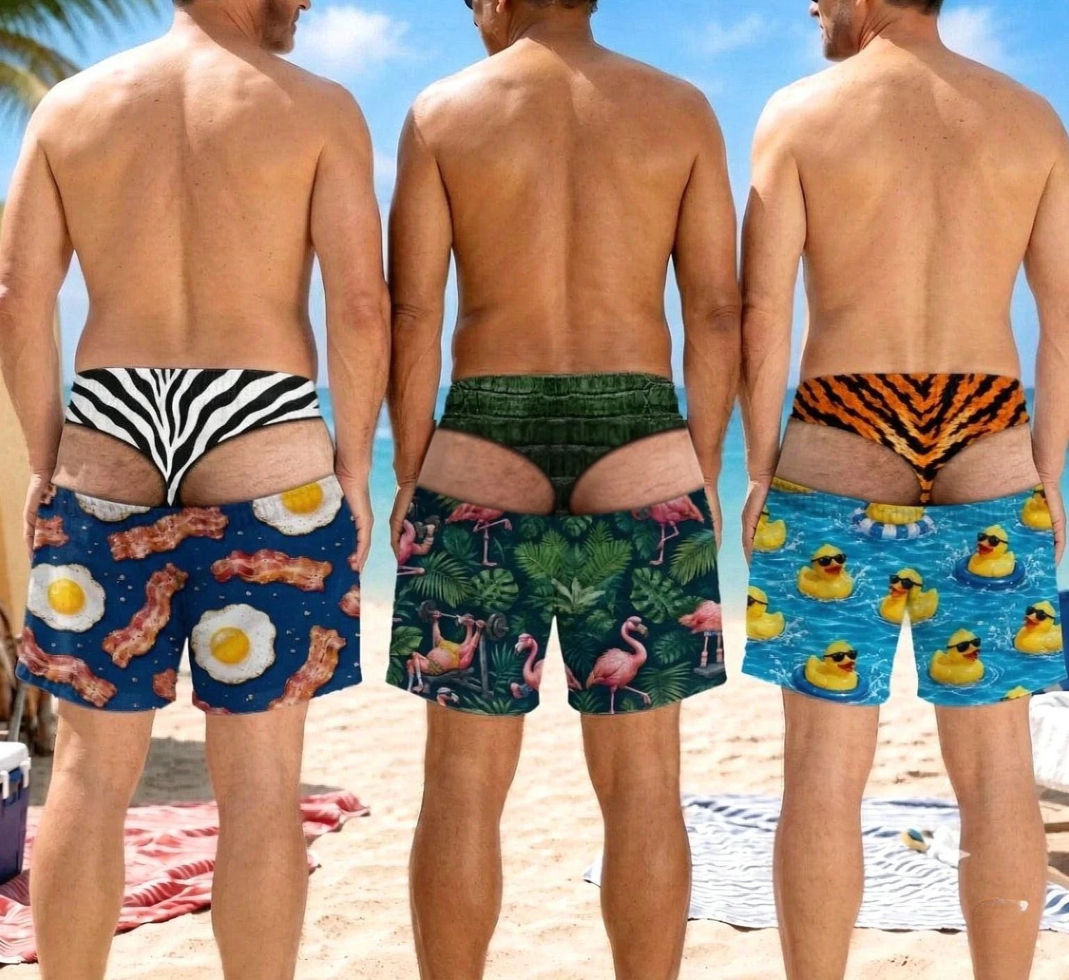 Men Fun Hip Print Swim Trunks, - Men'S Grooming Products recension och pris