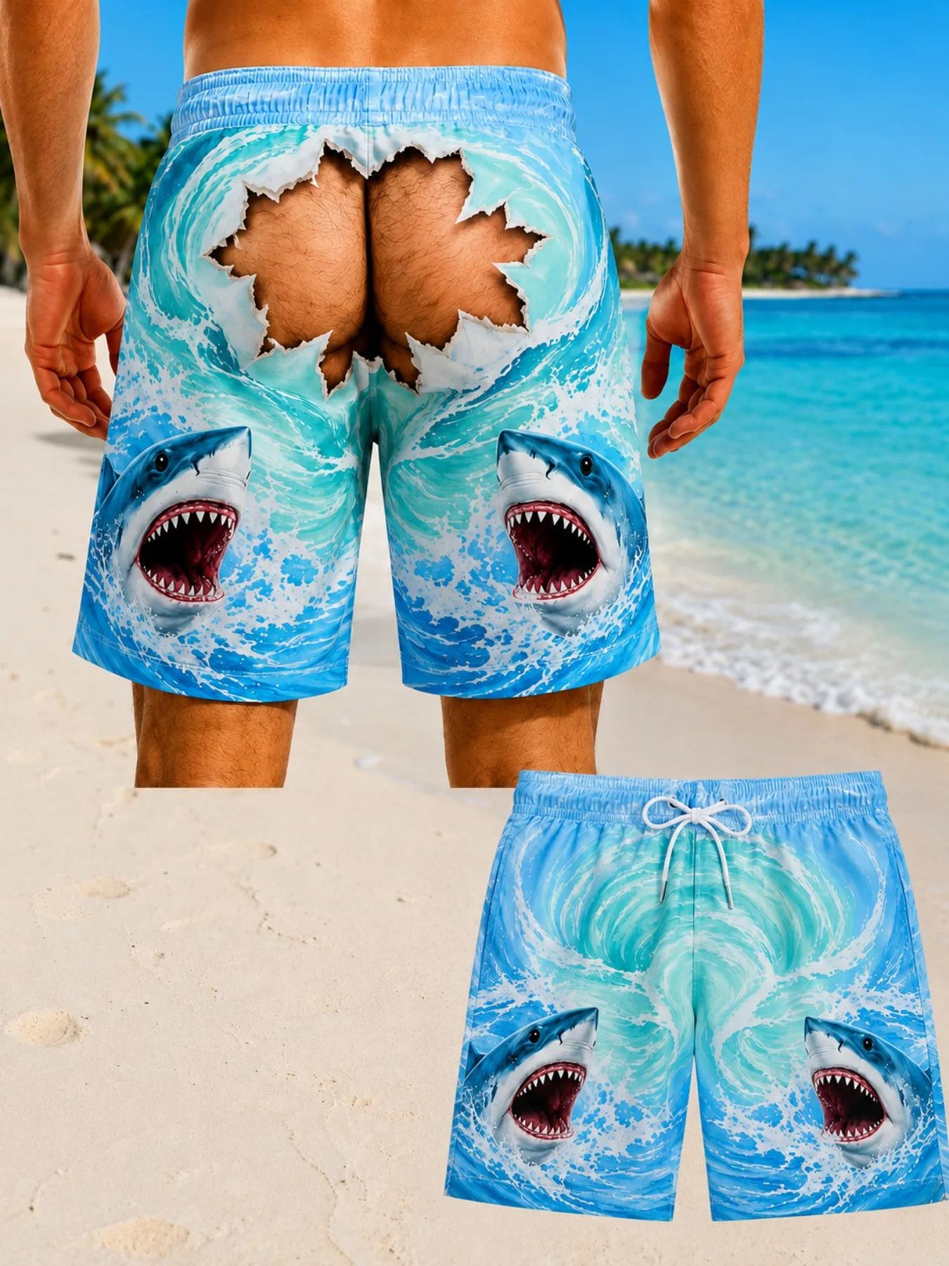 Men Hawaiian Fun Hip Print Swi - Men'S Grooming Products recension och pris